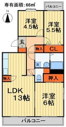 ファミール若葉　の物件間取画像